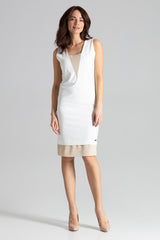 Cocktail dress L016 – Lenitif, Ecru – Cocktail Dress – image 3