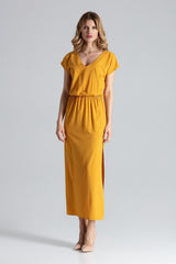 Day Dress M668 – Figl, Mustard – Day Dress – image 2