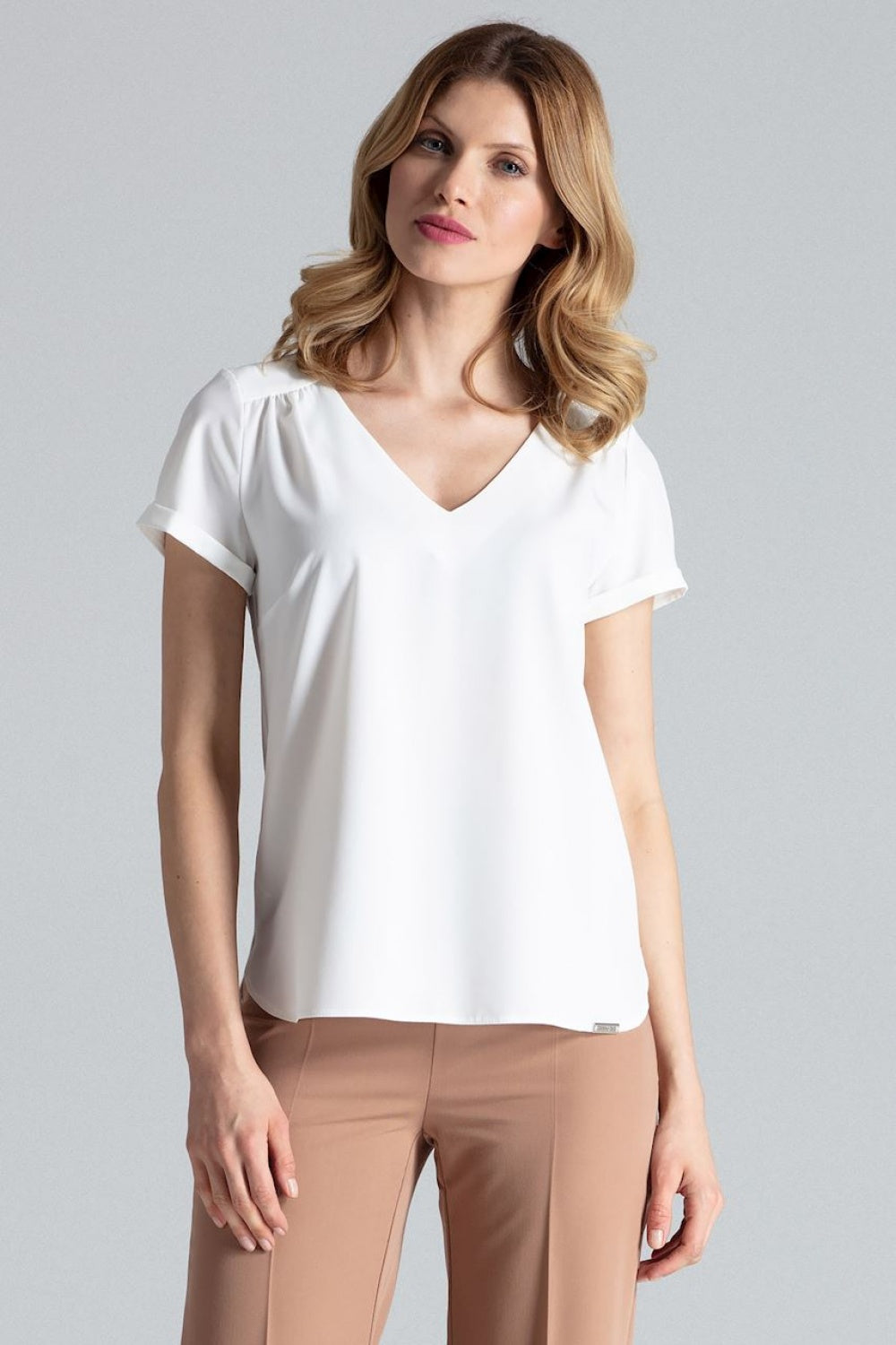 Blouse M665 – Figl, Ecru – Blouse – image 2