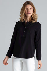 Blouse M663 – Figl, Black – Blouse – image 2