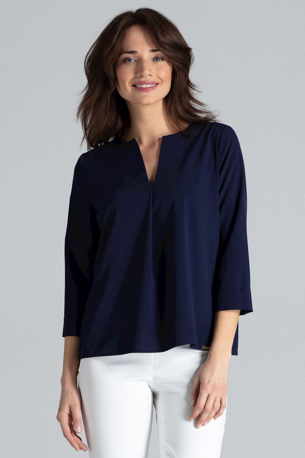 Blouse L035 – Lenitif, Navy – Blouse – image 5