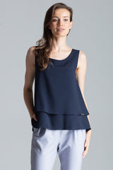 Blouse M679 – Figl, Navy – Blouse