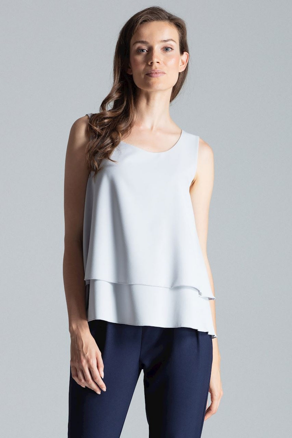 Blouse M679 – Figl, Grey – Blouse – image 2