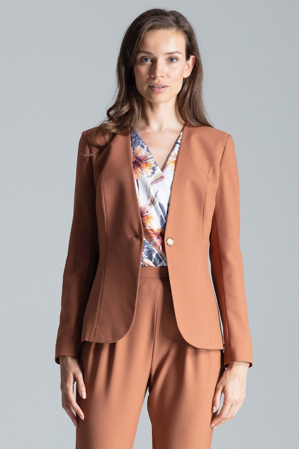 Jacket M678 – Figl, Brown – Jacket – image 3