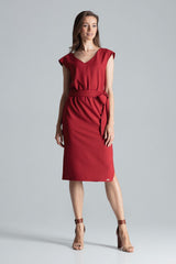 Day Dress M674 – Figl, Burgundy – Day Dress