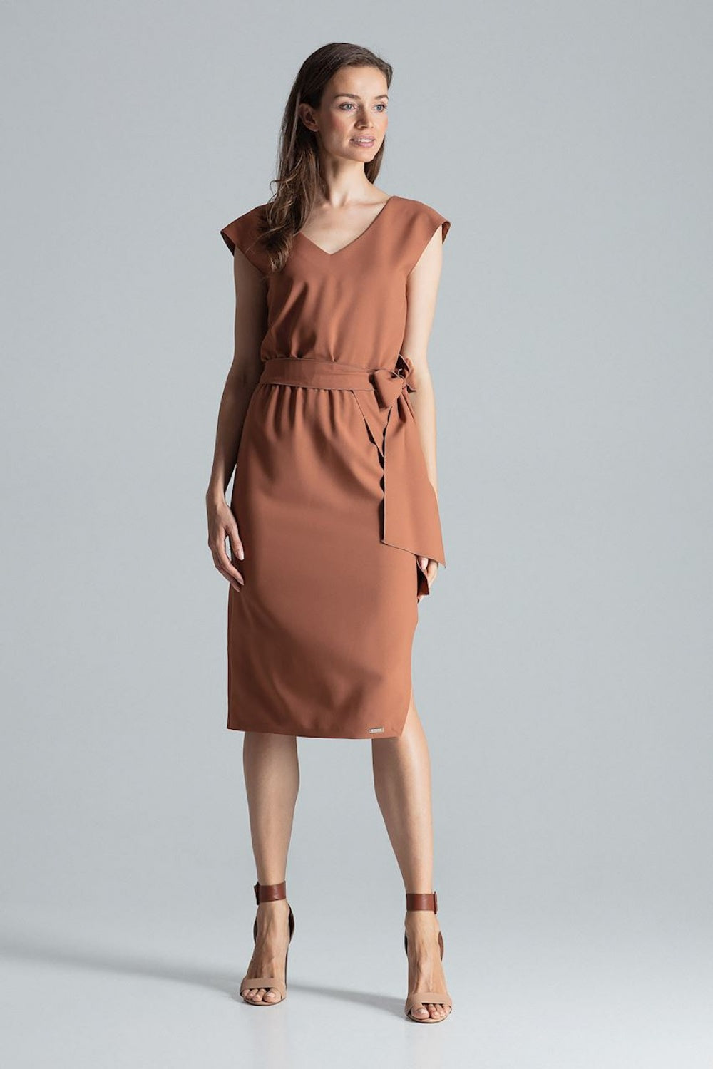 Day Dress M674 – Figl, Brown – Day Dress – image 3