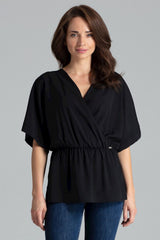 Blouse L063 – Lenitif, Black – Blouse – image 4