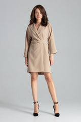 Day Dress L058 – Lenitif, Beige – Day Dress – image 4