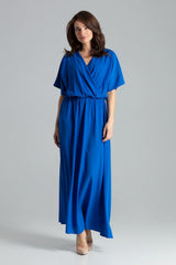 Day Dress L055 – Lenitif, Sapphire Blue – Day Dress – image 2