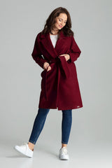 Coat L054 – Lenitif, Burgundy – Coat – image 2