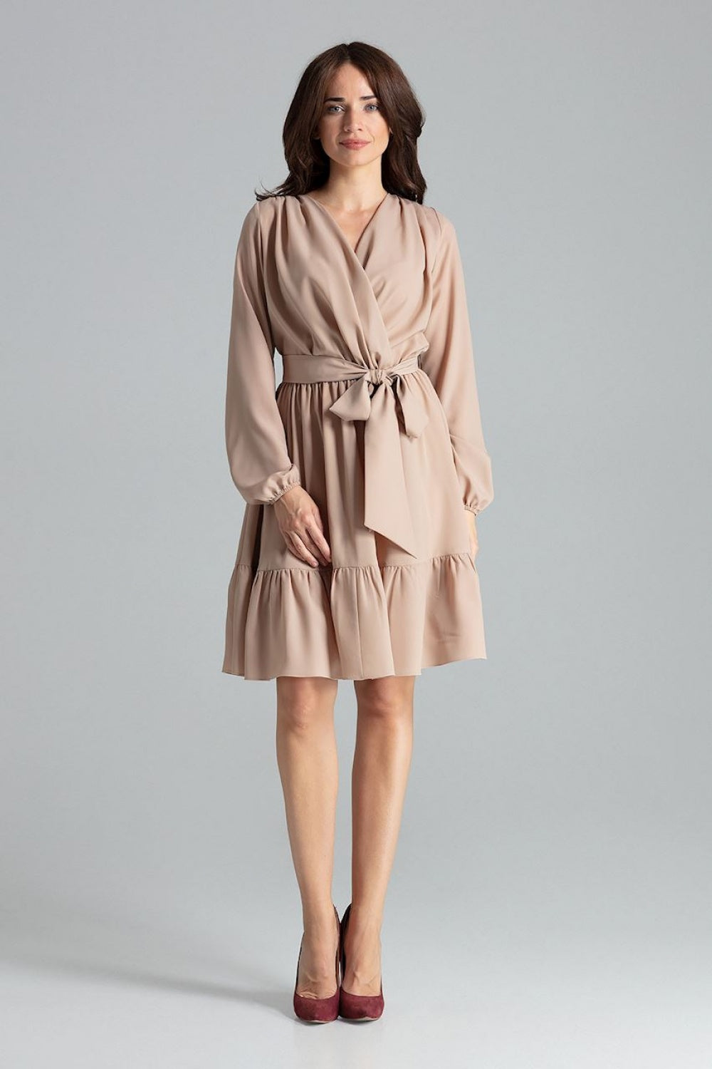 Cocktail dress L053 – Lenitif, Beige – Cocktail Dress