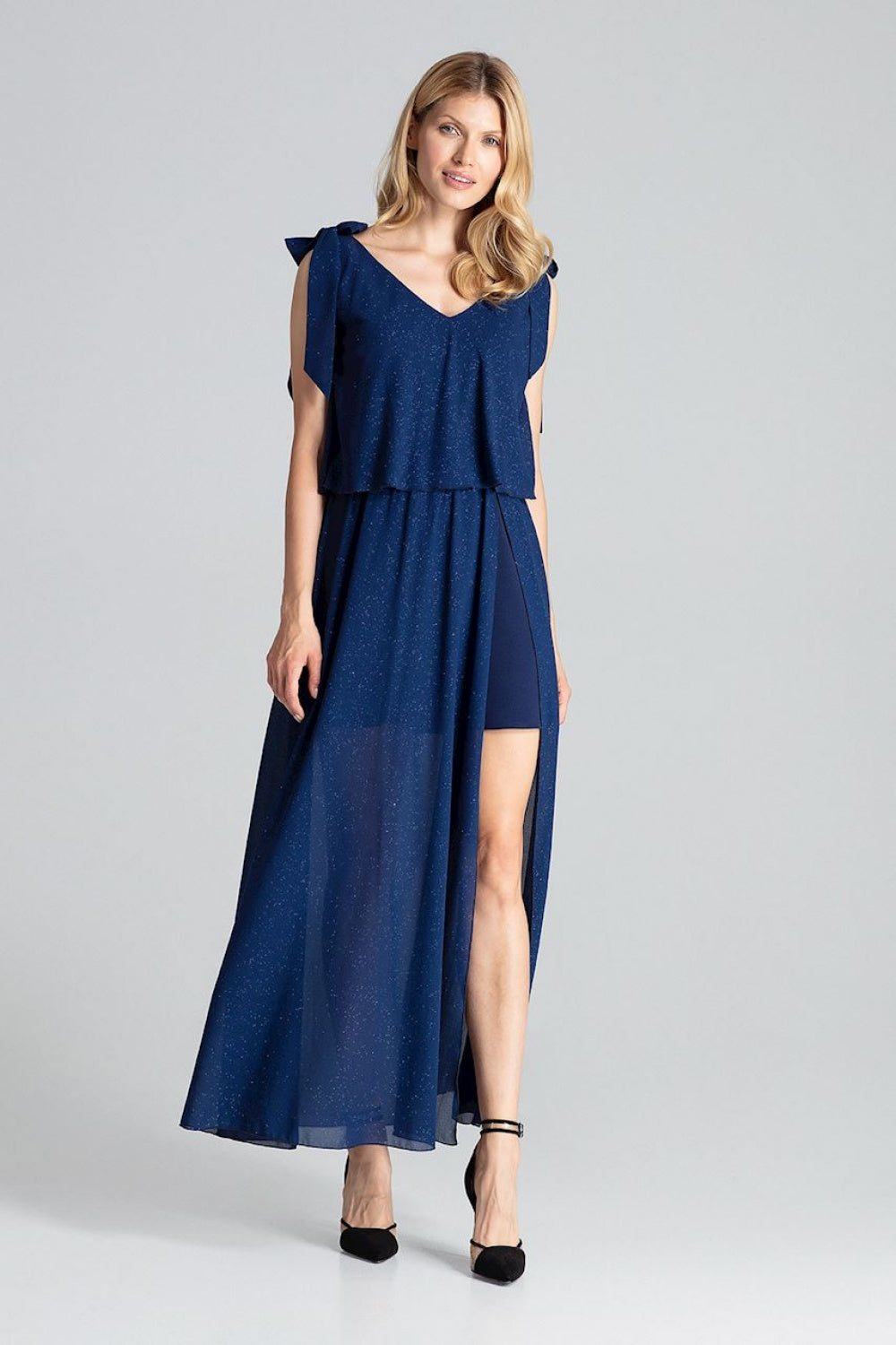 Cocktail dress M691 – Figl, Navy – Cocktail Dress – image 4