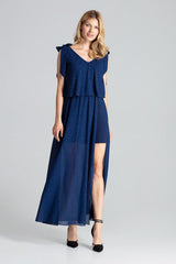 Cocktail dress M691 – Figl, Navy – Cocktail Dress – image 4