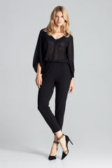 Women's Trousers M689 – Figl, Black – Pants – image 2