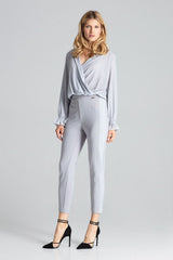 Women's Trousers M689 – Figl, Grey – Pants – image 3
