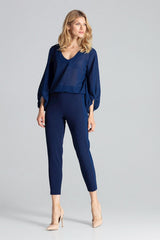 Women's Trousers M689 – Figl, Navy – Pants