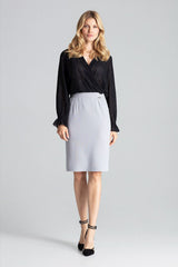 Skirt M688 – Figl, Grey – Skirt – image 2