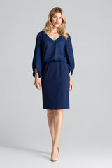 Skirt M688 – Figl, Navy – Skirt – image 3