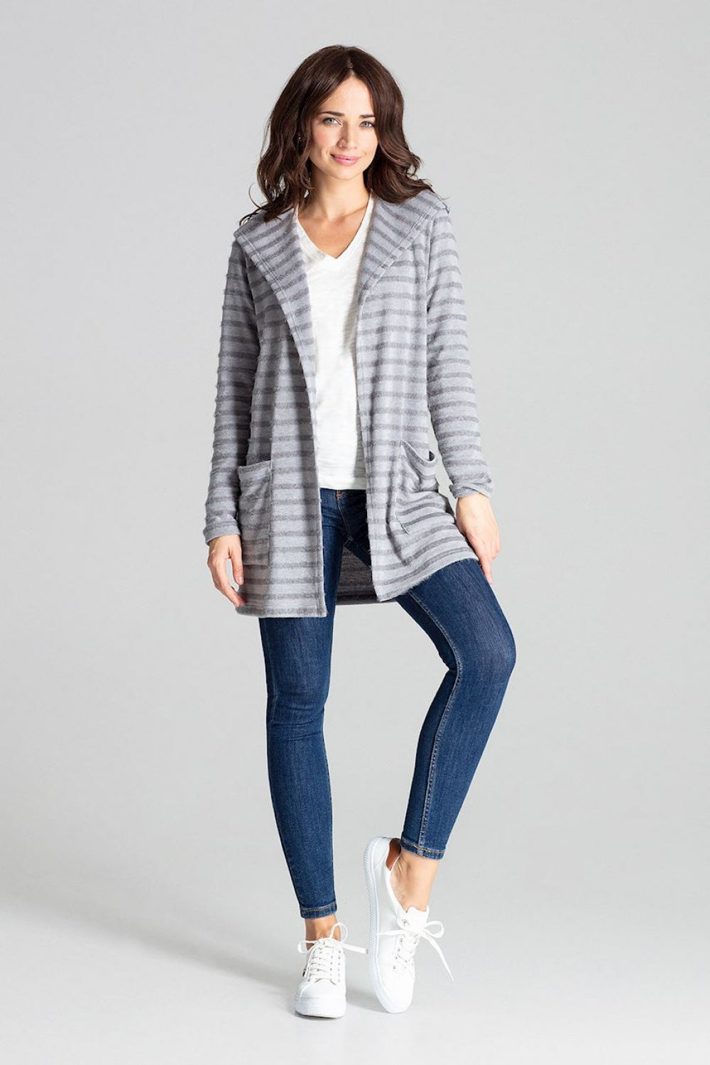 Cardigan L070 – Lenitif, Grey – Cardigan – image 2