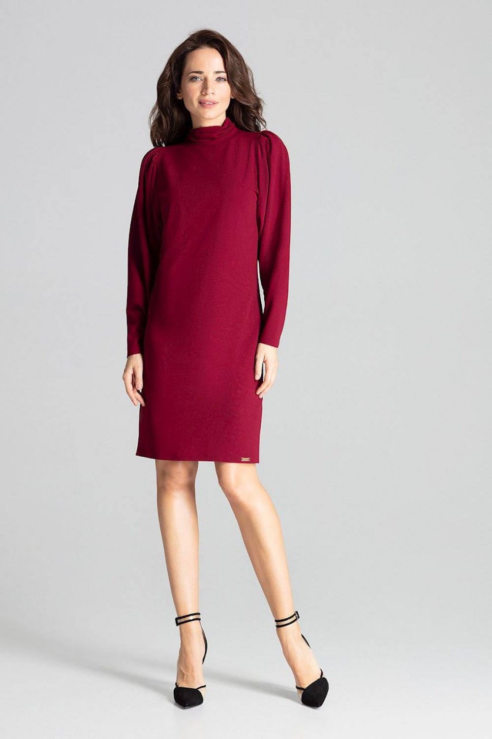 Day Dress L064 – Lenitif, Burgundy – Day Dress – image 2