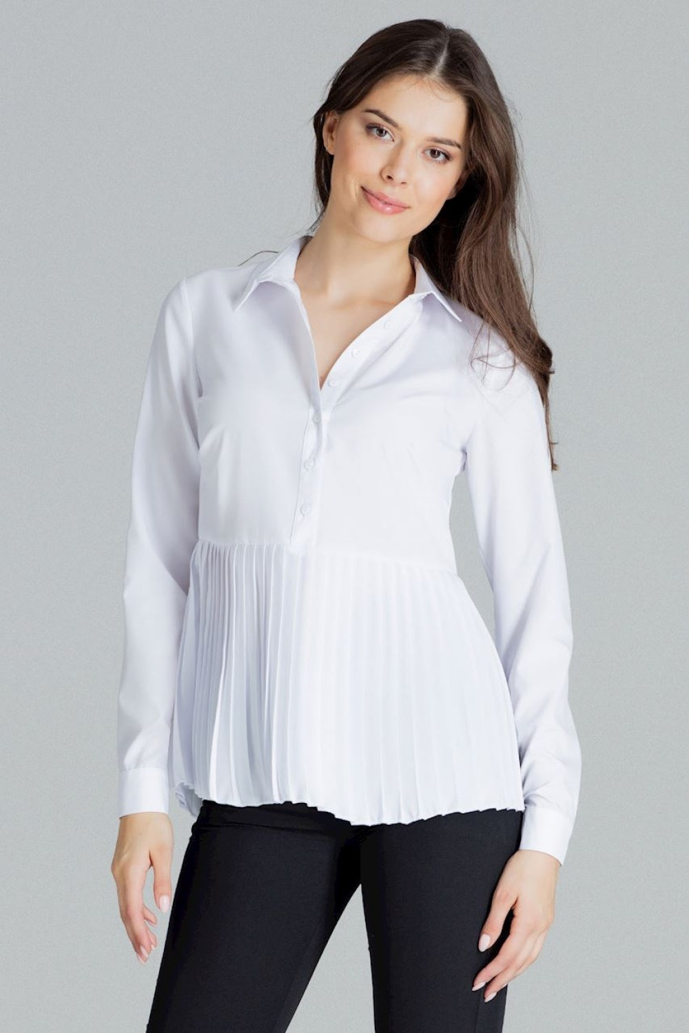 Blouse L089 – Lenitif, White – Blouse – image 2