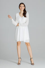 Cocktail dress L083 – Lenitif, Ecru – Cocktail Dress