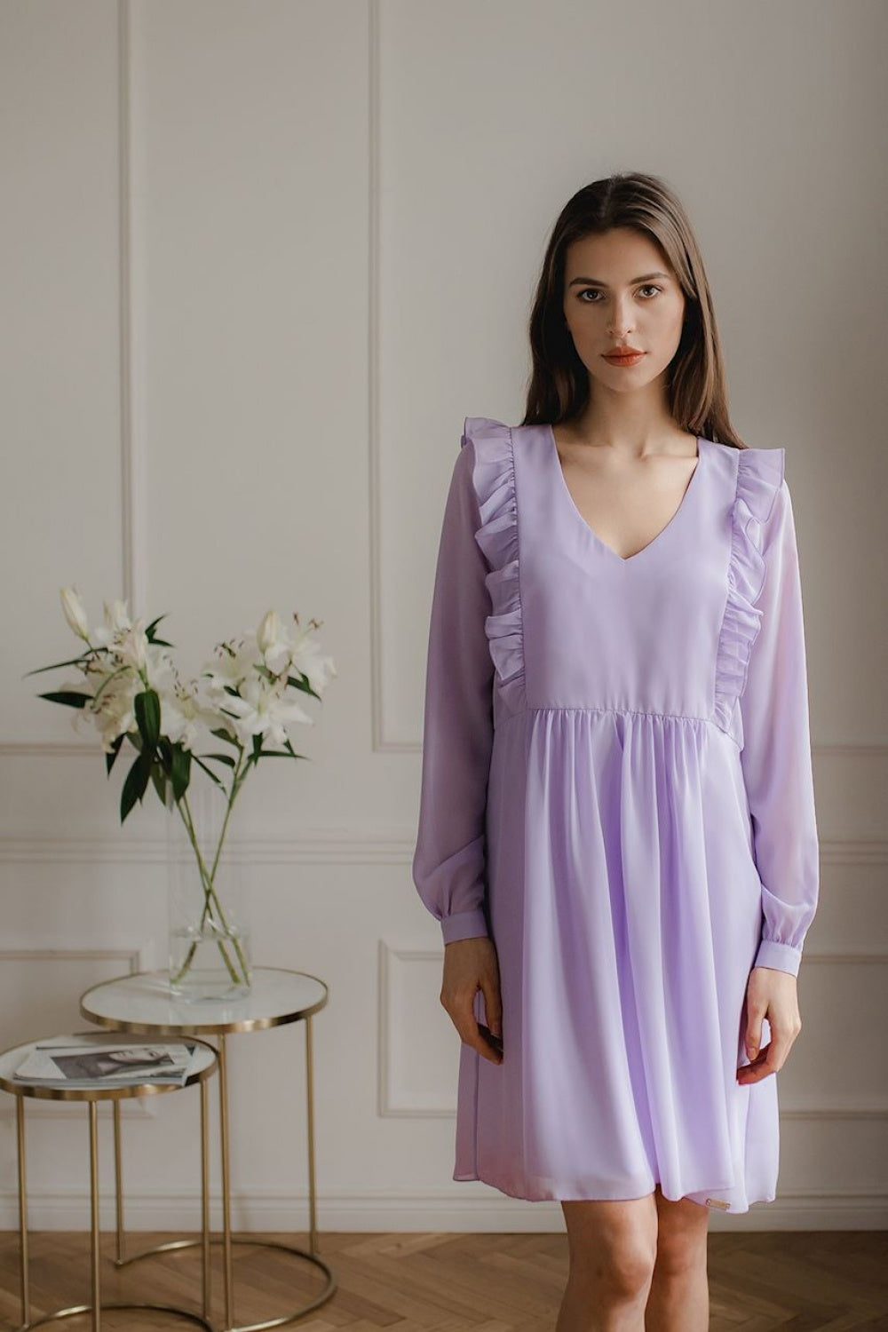 Cocktail dress L083 – Lenitif, Violet – Cocktail Dress – image 3