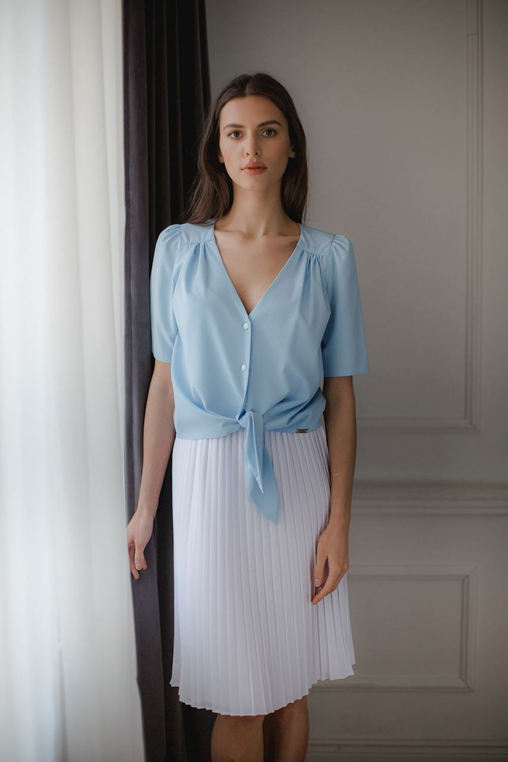 Short sleeve shirt L081 – Lenitif, Blue – Shirt – image 4