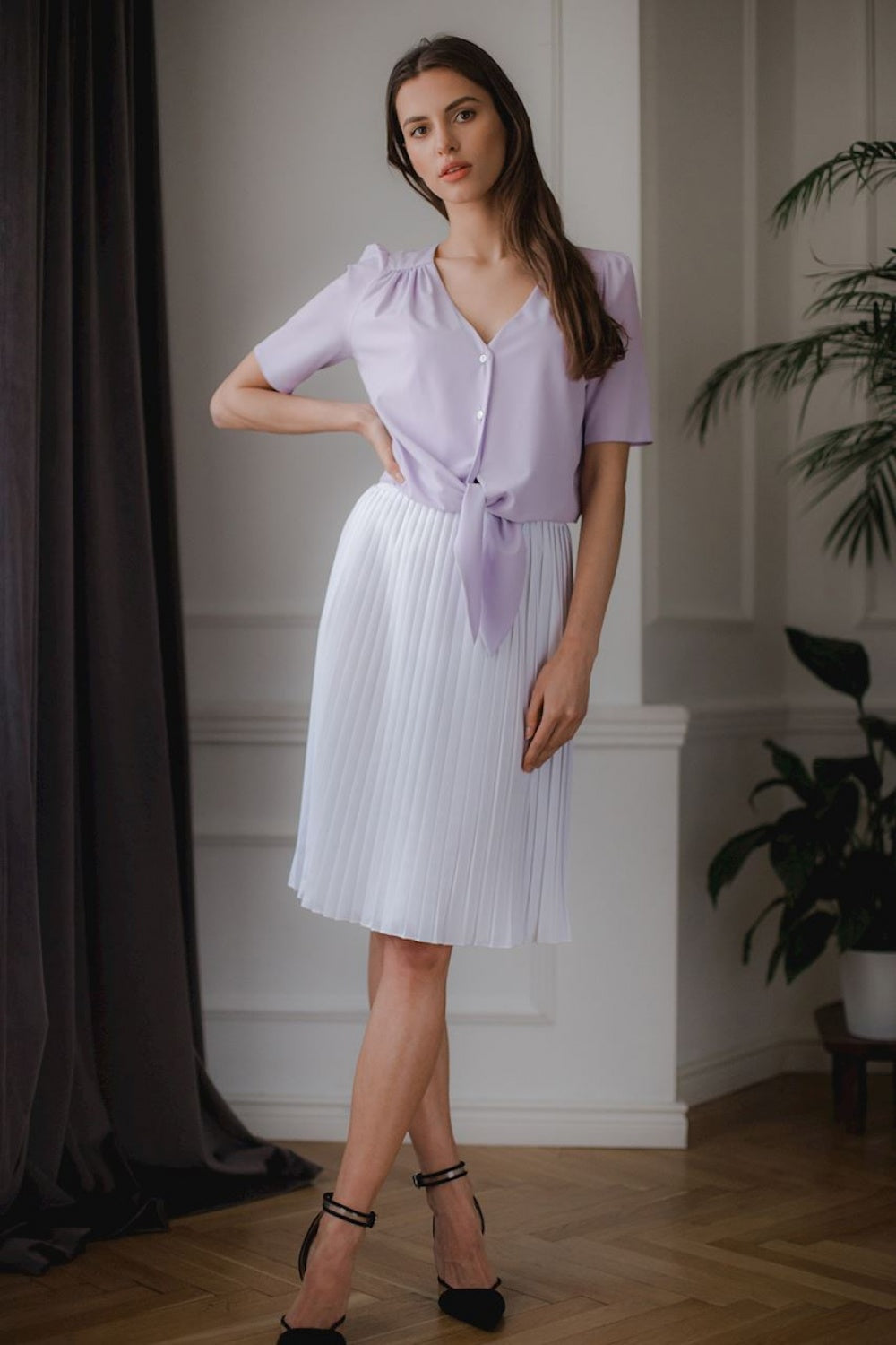 Short sleeve shirt L081 – Lenitif, Violet – Shirt – image 5