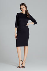 Cocktail dress L079 – Lenitif, Black – Cocktail Dress – image 3
