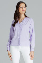 Long sleeve shirt L077 – Lenitif, Violet – Shirt – image 2
