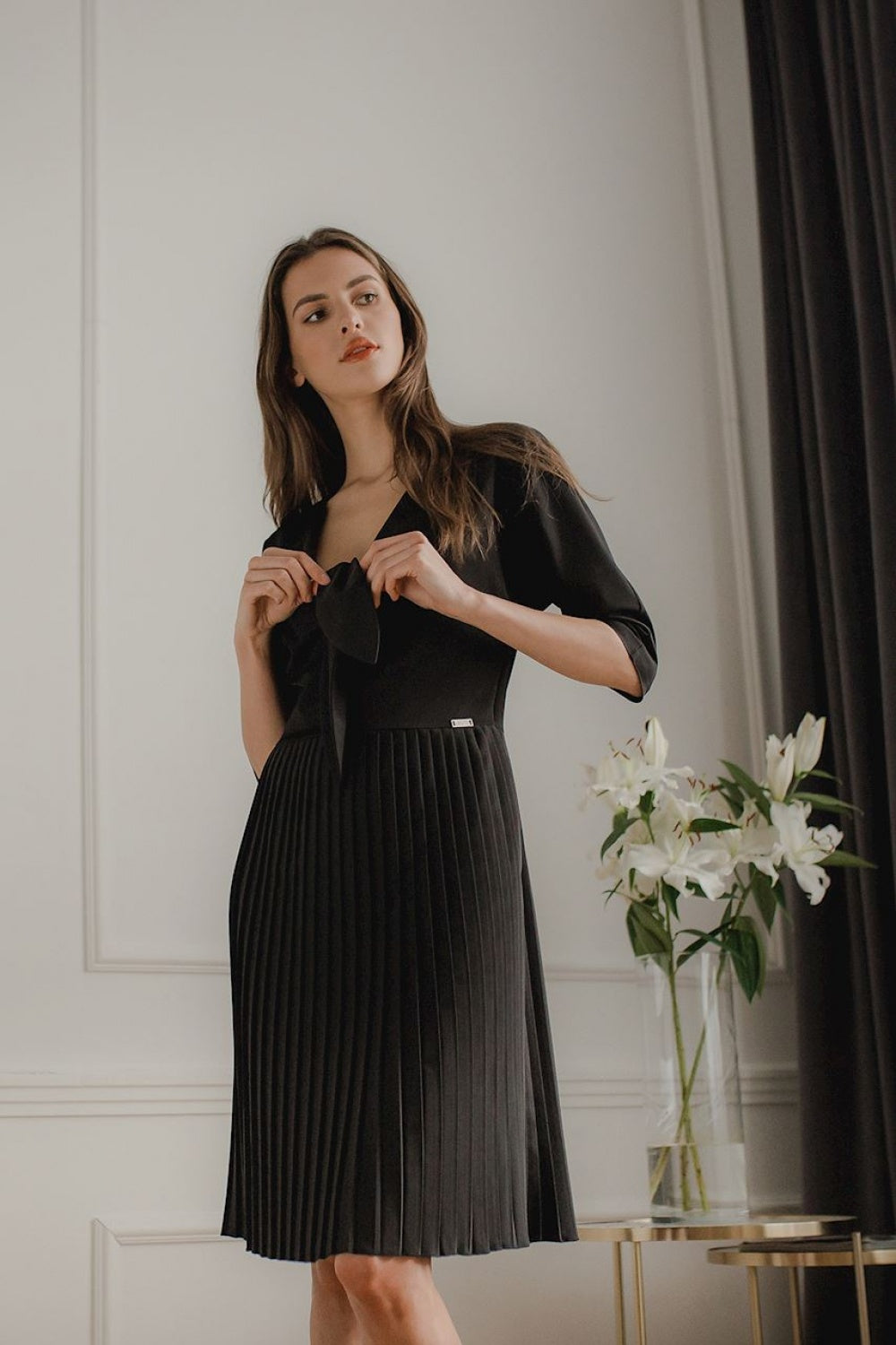 Cocktail dress L076 – Lenitif, Black – Cocktail Dress – image 4