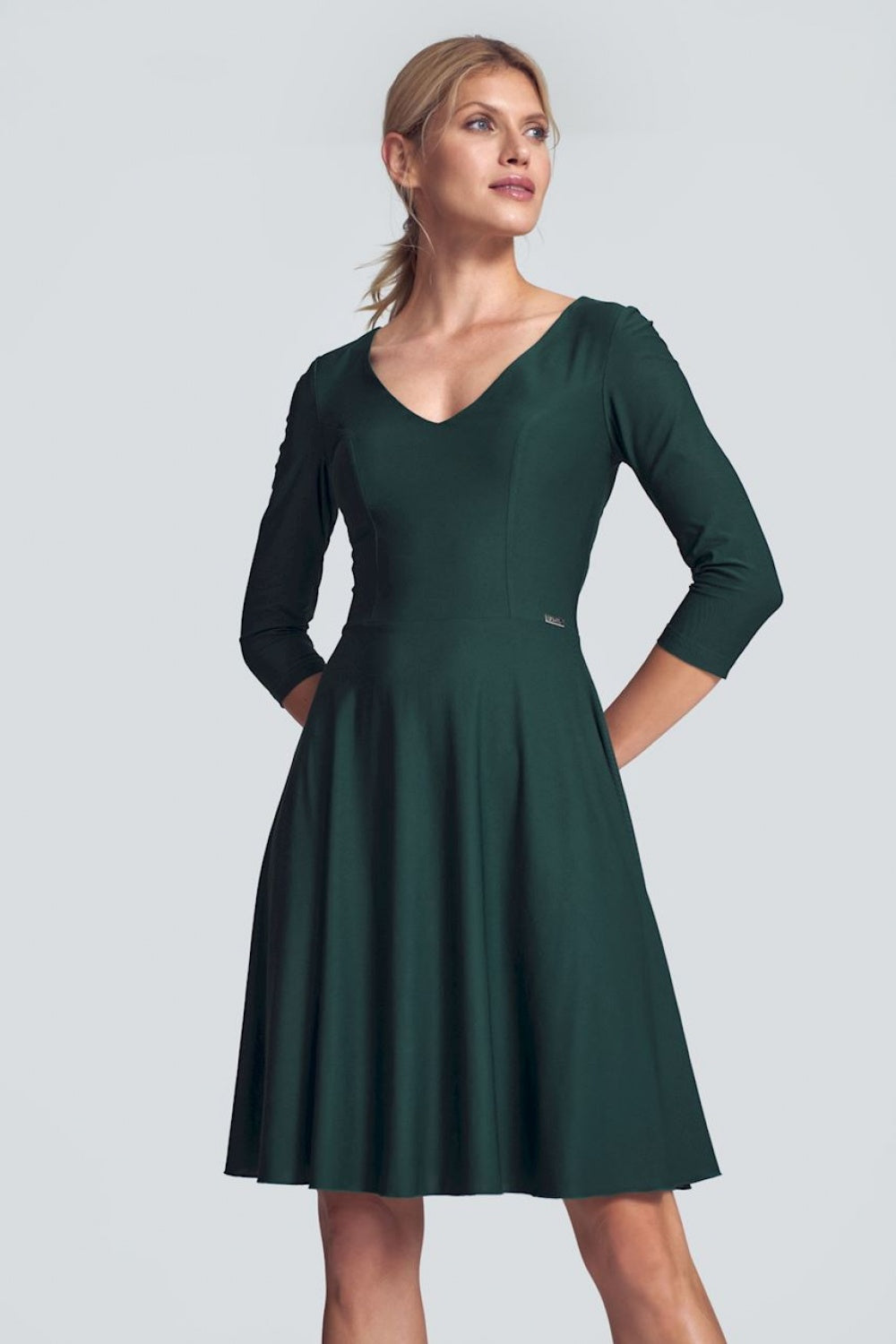 Cocktail dress M709 – Figl, Green – Cocktail Dress – image 2