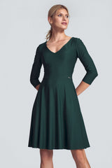 Cocktail dress M709 – Figl, Green – Cocktail Dress – image 2