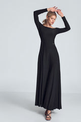 Long dress M707 – Figl, Black – Dress – image 3