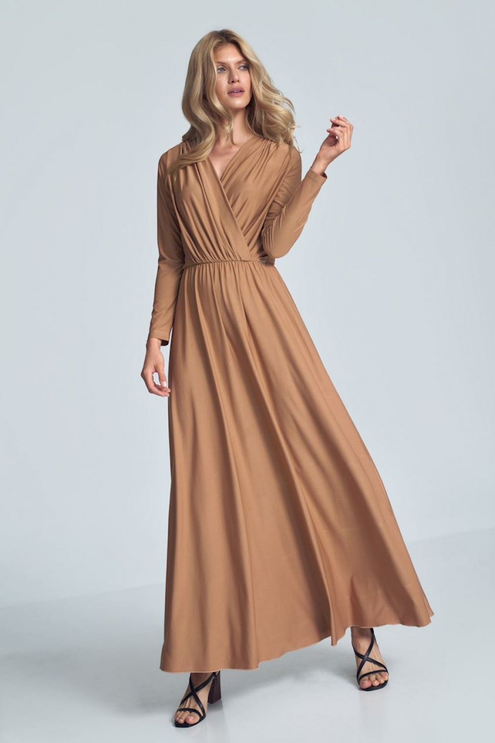Day Dress M705 – Figl, Beige – Day Dress