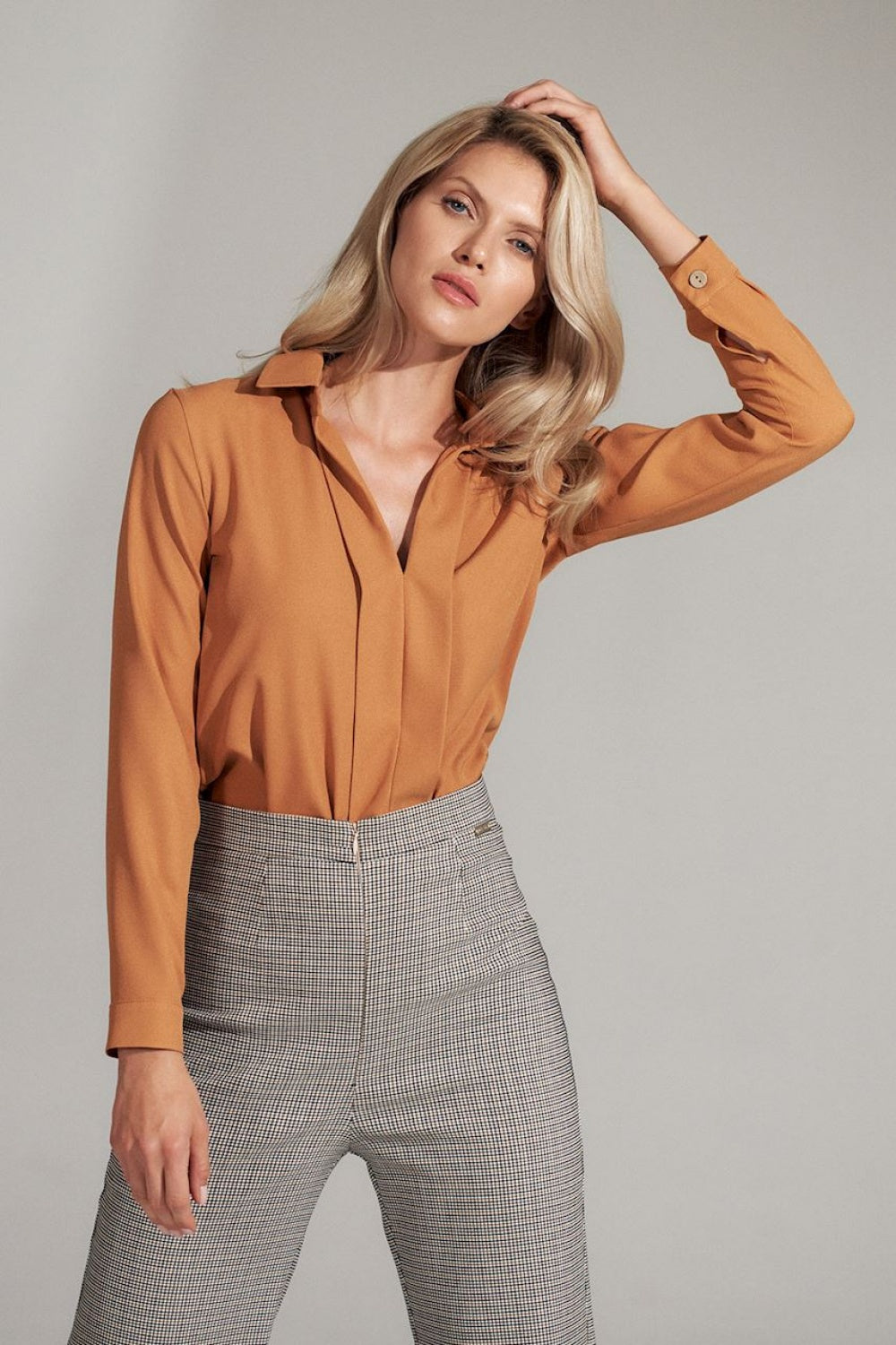 Blouse M732 – Figl, Brown – Blouse