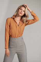 Blouse M732 – Figl, Brown – Blouse