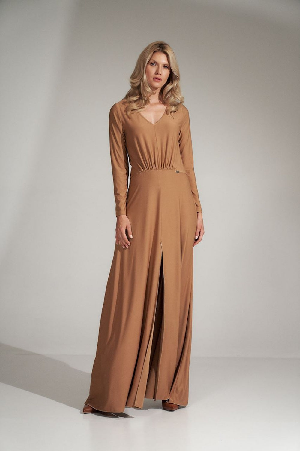 Day Dress M727 – Figl, Beige – Day Dress