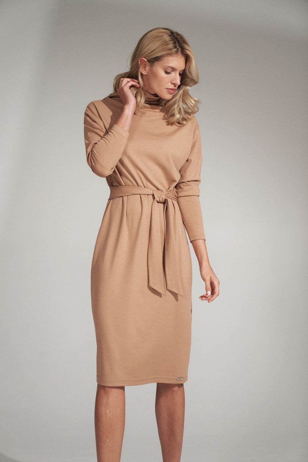 Day Dress M726 – Figl, Beige – Day Dress