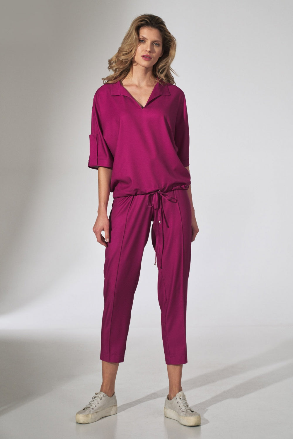 Women's Trousers M743 – Figl, Fuchsia – Pants – image 2
