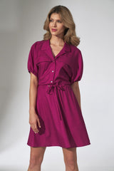 Day Dress M739 – Figl, Fuchsia – Day Dress – image 2
