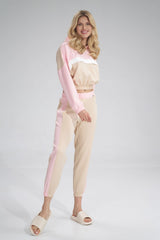 Tracksuit trousers M756 – Figl, Beige Pink – Track Pants – image 2