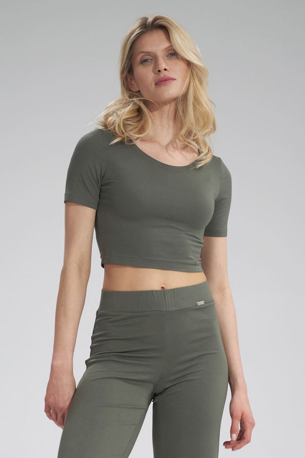 Blouse M748 – Figl, Olive – Blouse – image 2