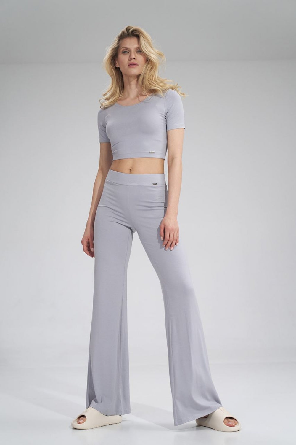 Women's Trousers M749 – Figl, Light Grey – Pants