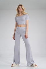 Women's Trousers M749 – Figl, Light Grey – Pants