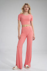 Women's Trousers M749 – Figl, Coral – Pants – image 4