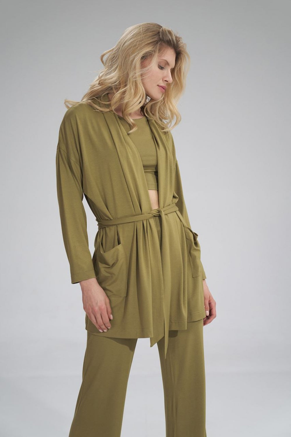 Sweatshirt M750 – Figl, Light Olive – Sweatshirt – image 4