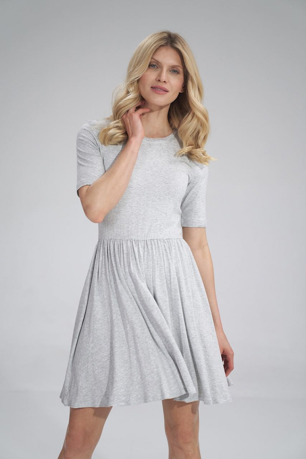 Day Dress M751 – Figl, Grey Melange – Day Dress – image 4