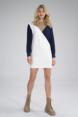 Day Dress M777 – Figl, Beige Navy Ecru – Day Dress